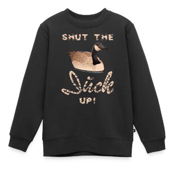 Funny Duck Hunting Gift Shut The Duck Up - Sweat Premium enfant bio - noir - Devant - AI Model Kid Female (0cm)