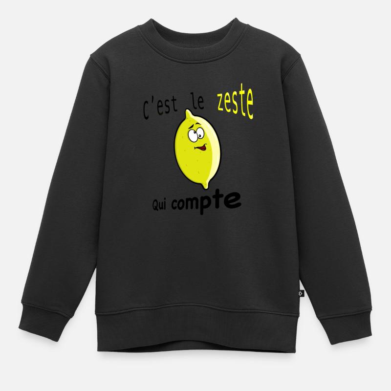C’est le Zeste qui compte - Sweat Premium enfant bio - noir
