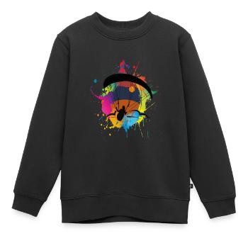 Paragliding T-Shirts - Kinder Premium Organic Sweatshirt - Schwarz - Vorne - AI Model Kid Female (0cm)
