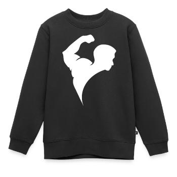 Gym Sport Kraftsport - Kinder Premium Organic Sweatshirt - Schwarz - Vorne - AI Model Kid Female (0cm)