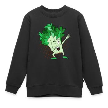 Andy der Endive - Kinder Premium Organic Sweatshirt - Schwarz - Vorne - AI Model Kid Female (0cm)