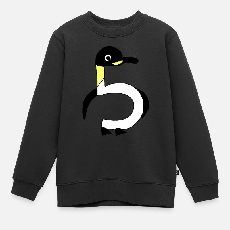 Pinguin 5 - Kinder Premium Organic Sweatshirt - Schwarz