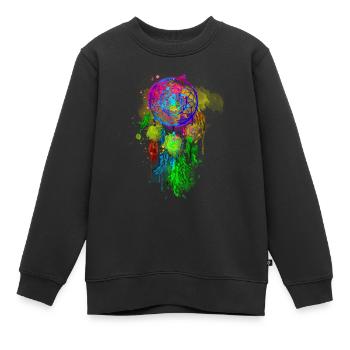 Attrape-rêves - Sweat Premium enfant bio - noir - Devant - AI Model Kid Female (0cm)