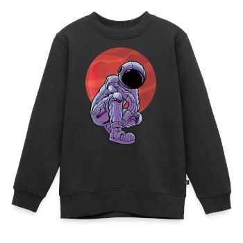 Cool Astronaut Mars Raumfahrt Planet - Kinder Premium Organic Sweatshirt - Schwarz - Vorne - AI Model Kid Female (0cm)