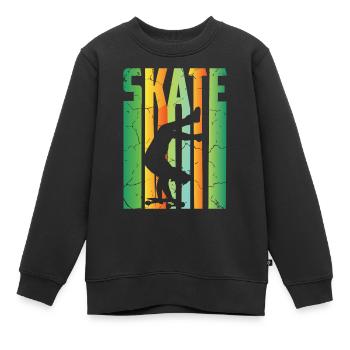 Skateboard Rider - Kids Premium Organic Sweatshirt - black - Front - AI Model Kid Female (0cm)