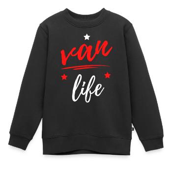 Van Life Sur la Route - Sweat Premium enfant bio - noir - Devant - AI Model Kid Female (0cm)