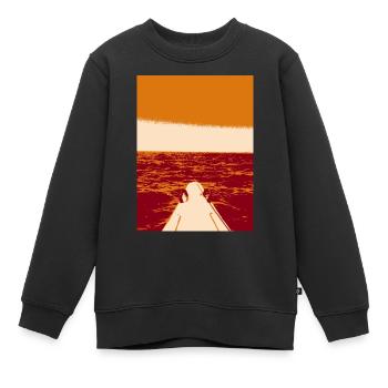 Wellenreiten - Kinder Premium Organic Sweatshirt - Schwarz - Vorne - AI Model Kid Female (0cm)