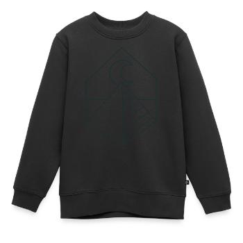 Pyramide BOHO sur la lune - Sweat Premium enfant bio - noir - Devant - AI Model Kid Female (0cm)