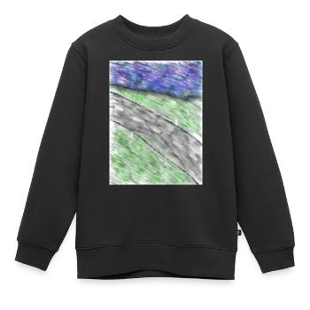 Straße am Meer - Kinder Premium Organic Sweatshirt - Schwarz - Vorne - AI Model Kid Female (0cm)