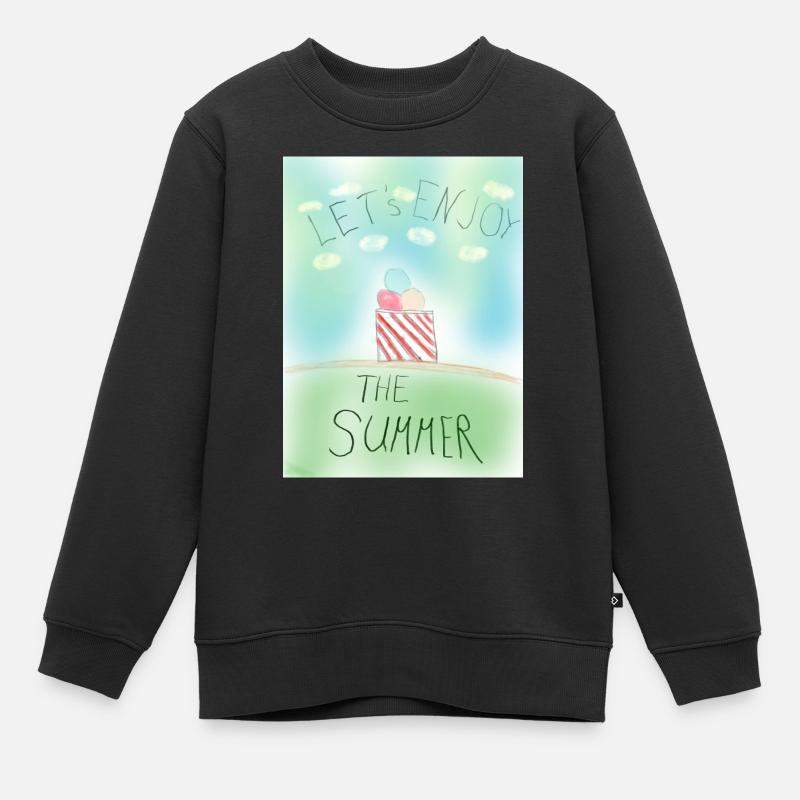 Lets enjoy the summer - Kinder Premium Organic Sweatshirt - Schwarz