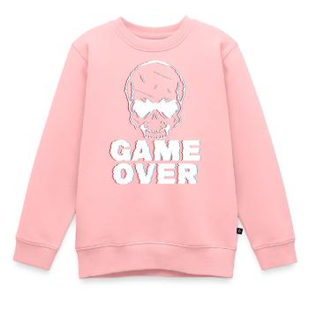 Game Over Glitch - Kinder Premium Organic Sweatshirt - Rosa - Vorne - AI Model Kid Female (0cm)