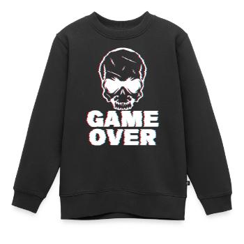Game Over Glitch - Kinder Premium Organic Sweatshirt - Schwarz - Vorne - AI Model Kid Female (0cm)