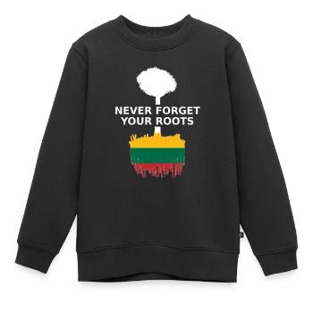 Litauen Wurzeln Lietuva - Kinder Premium Organic Sweatshirt - Schwarz - Vorne - AI Model Kid Female (0cm)