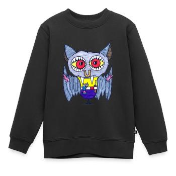 Hufeisen Fledermaus - Kinder Premium Organic Sweatshirt - Schwarz - Vorne - AI Model Kid Female (0cm)