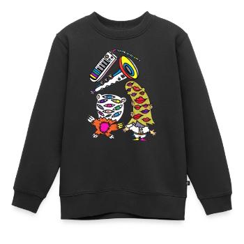 Musical - Kinder Premium Organic Sweatshirt - Schwarz - Vorne - AI Model Kid Female (0cm)
