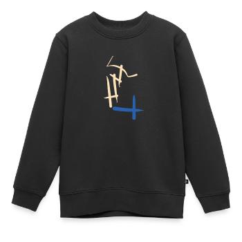 La plus belle abstraction - Sweat Premium enfant bio - noir - Devant - AI Model Kid Female (0cm)