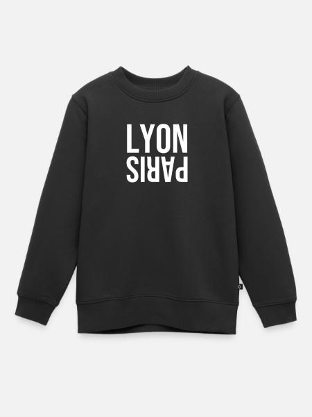 Lyon ou Paris - Sweat Premium enfant bio - noir