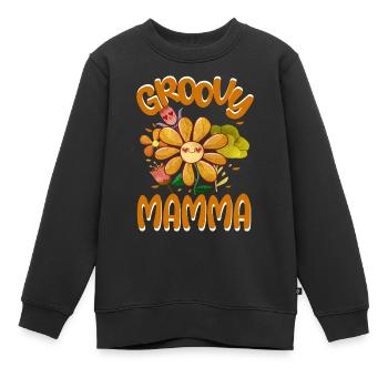 Groovy Mamma Family Matching Vintage Family - Kids Premium Organic Sweatshirt - black - Front - AI Model Kid Female (0cm)