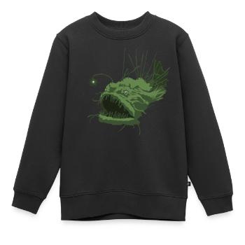 Anglerfisch - Kinder Premium Organic Sweatshirt - Schwarz - Vorne - AI Model Kid Female (0cm)