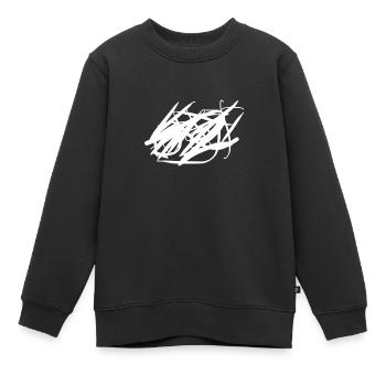 Geschenkidee für kreative Chaoten - Kinder Premium Organic Sweatshirt - Schwarz - Vorne - AI Model Kid Female (0cm)