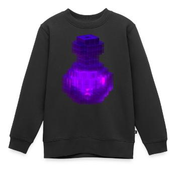 Gothic Metall Lila Glasflasche Halloween T-Shirt - Kinder Premium Organic Sweatshirt - Schwarz - Vorne - AI Model Kid Female (0cm)