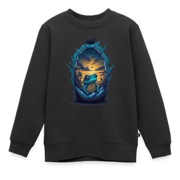Grenouille - Sweat Premium enfant bio - noir - Devant - AI Model Kid Female (0cm)