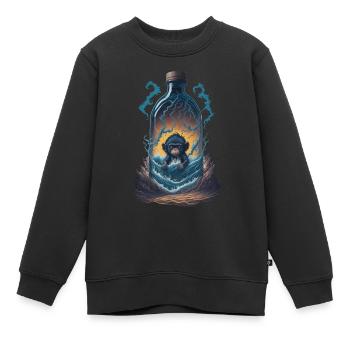 Affe - Kinder Premium Organic Sweatshirt - Schwarz - Vorne - AI Model Kid Female (0cm)