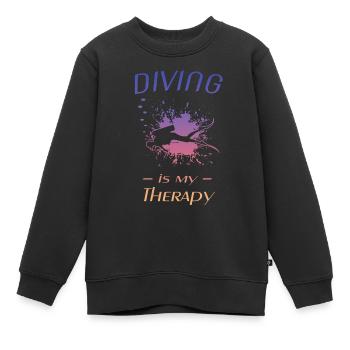 diving - Kinder Premium Organic Sweatshirt - Schwarz - Vorne - AI Model Kid Female (0cm)