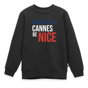 Kreativer Montpellier Hoodie - Kinder Premium Organic Sweatshirt - Schwarz - Vorne - AI Model Kid Female (0cm)