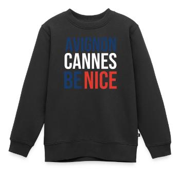 Avignon T-Shirt Souvenir - Kinder Premium Organic Sweatshirt - Schwarz - Vorne - AI Model Kid Female (0cm)