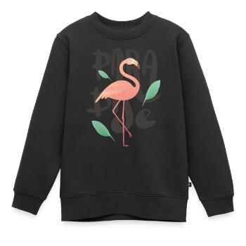 Flamingo - Kinder Premium Organic Sweatshirt - Schwarz - Vorne - AI Model Kid Female (0cm)