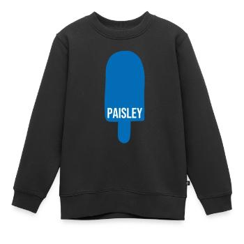 Paisley Schottland Eisdiele Paisley - Kinder Premium Organic Sweatshirt - Schwarz - Vorne - AI Model Kid Female (0cm)