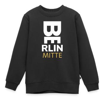 Berlin Mitte - Kinder Premium Organic Sweatshirt - Schwarz - Vorne - AI Model Kid Female (0cm)