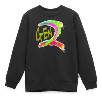 Generation Z - Kids Premium Organic Sweatshirt - black - Front - AI Model Kid Female (0cm)
