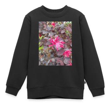 Schwarze Perle Loropetalum chinense - Kinder Premium Organic Sweatshirt - Schwarz - Vorne - AI Model Kid Female (0cm)
