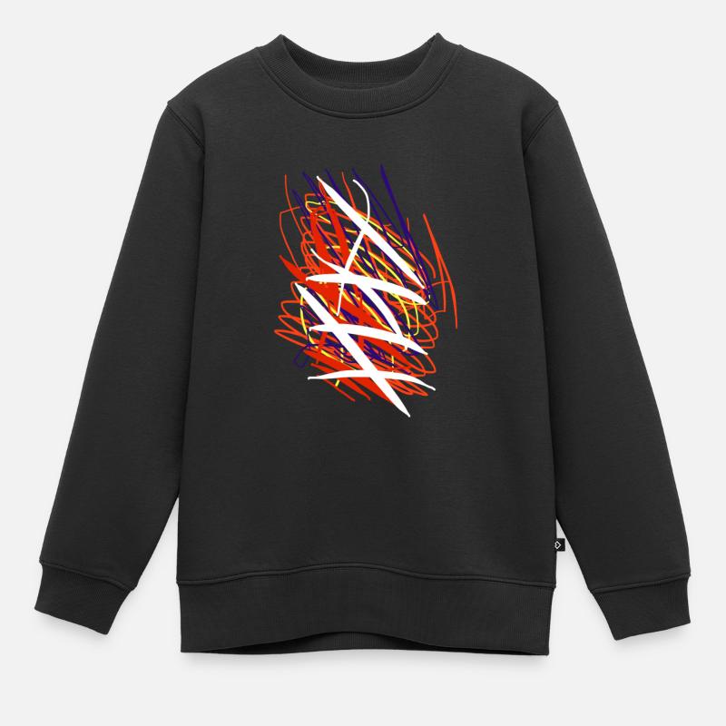 Fischender Künstler Geschenk - Kinder Premium Organic Sweatshirt - Schwarz