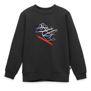 Abstrakt kleiden Abstrakter Kleidungsstil - Kinder Premium Organic Sweatshirt - Schwarz - Vorne - AI Model Kid Female (0cm)