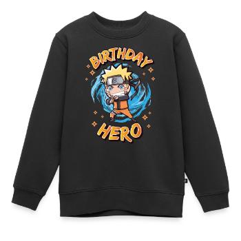 Naruto Shippuden Birthday Hero Geburtstags-Design - Kinder Premium Organic Sweatshirt - Schwarz - Vorne - AI Model Kid Female (0cm)
