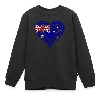 Australien - Australia - Kinder Premium Organic Sweatshirt - Schwarz - Vorne - AI Model Kid Female (0cm)
