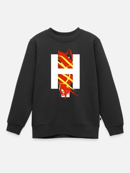 H (Le Grand H) - Sweat Premium enfant bio - noir
