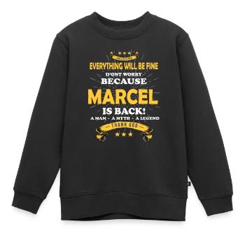 Tout ira bien Marcel est de retour - Sweat Premium enfant bio - noir - Devant - AI Model Kid Female (0cm)
