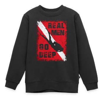 23F 0324 bk - Kinder Premium Organic Sweatshirt - Schwarz - Vorne - AI Model Kid Female (0cm)