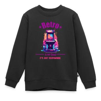 Cadeau d’arcade de jeu rétro - Sweat Premium enfant bio - noir - Devant - AI Model Kid Female (0cm)