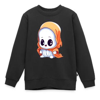 Niedlicher Geist Geist - Kinder Premium Organic Sweatshirt - Schwarz - Vorne - AI Model Kid Female (0cm)