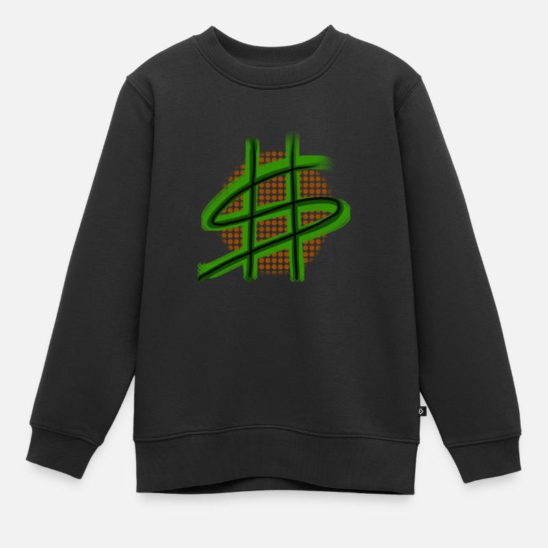 dollar - Sweat Premium enfant bio - noir