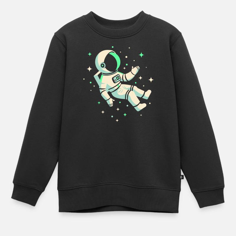 Astronaut - Kinder Premium Organic Sweatshirt - Schwarz