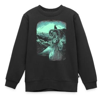 Preikestolen - Troll - Norwegen - Kinder Premium Organic Sweatshirt - Schwarz - Vorne - AI Model Kid Female (0cm)