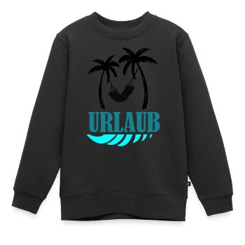 palms relax urlaub - Kinder Premium Organic Sweatshirt - Schwarz - Vorne - AI Model Kid Female (0cm)