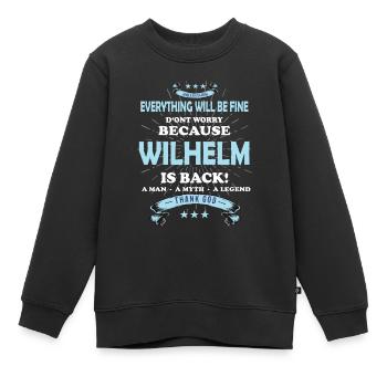 Everything will be fine Wilhelm Is back - Kinder Premium Organic Sweatshirt - Schwarz - Vorne - AI Model Kid Female (0cm)