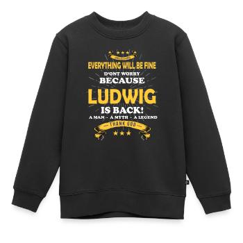 Tout ira bien Ludwig est de retour - Sweat Premium enfant bio - noir - Devant - AI Model Kid Female (0cm)